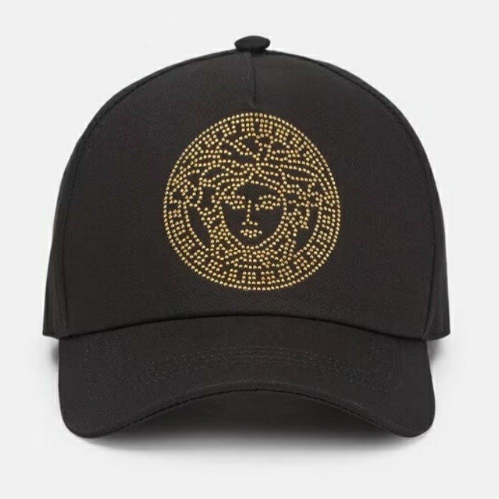 SOLD ***Versace Black Unisex Medusa Gold Logo (Authentic) Baseball Hat (NWT) - Picture 1 of 3